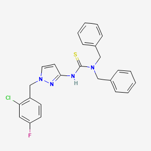 N,N-dibenzyl-N'-[1-(2-chloro-4-fluorobenzyl)-1H-pyrazol-3-yl]thiourea