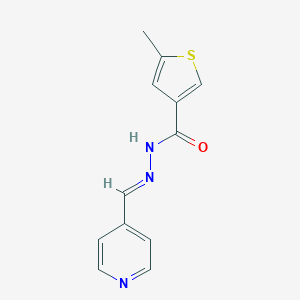 molecular formula C12H11N3OS B455743 5-methyl-N'-(4-pyridinylmethylene)-3-thiophenecarbohydrazide 