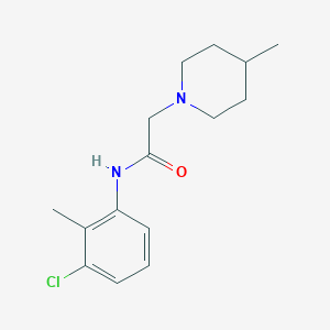 molecular formula C15H21ClN2O B4557453 N-(3-氯-2-甲基苯基)-2-(4-甲基-1-哌啶基)乙酰胺 