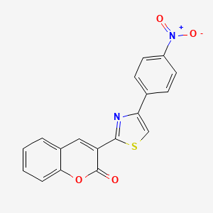 molecular formula C18H10N2O4S B4557466 3-[4-(4-nitrophenyl)-1,3-thiazol-2-yl]-2H-chromen-2-one 