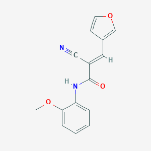 molecular formula C15H12N2O3 B455747 2-cyano-3-(3-furyl)-N-(2-methoxyphenyl)acrylamide 