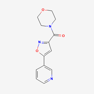 molecular formula C13H13N3O3 B4557474 4-{[5-(3-吡啶基)-3-异恶唑基]羰基}吗啉 