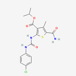 ISOPROPYL 5-(AMINOCARBONYL)-2-{[(4-CHLOROANILINO)CARBONYL]AMINO}-4-METHYL-3-THIOPHENECARBOXYLATE