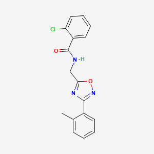 2-chloro-N-{[3-(2-methylphenyl)-1,2,4-oxadiazol-5-yl]methyl}benzamide