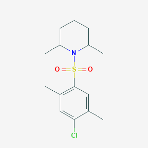 molecular formula C15H22ClNO2S B4557522 1-[(4-chloro-2,5-dimethylphenyl)sulfonyl]-2,6-dimethylpiperidine 