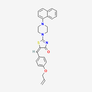 (5E)-2-[4-(naphthalen-1-yl)piperazin-1-yl]-5-[4-(prop-2-en-1-yloxy)benzylidene]-1,3-thiazol-4(5H)-one