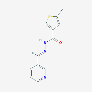molecular formula C12H11N3OS B455753 5-methyl-N'-(3-pyridinylmethylene)-3-thiophenecarbohydrazide 