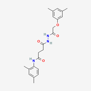 molecular formula C22H27N3O4 B4557532 4-{2-[(3,5-dimethylphenoxy)acetyl]hydrazino}-N-(2,4-dimethylphenyl)-4-oxobutanamide 