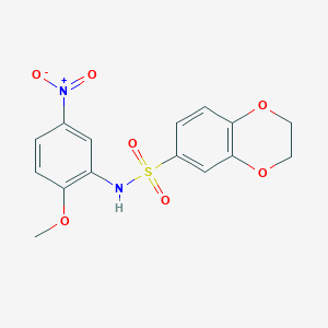 N-(2-methoxy-5-nitrophenyl)-2,3-dihydro-1,4-benzodioxine-6-sulfonamide