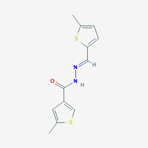 molecular formula C12H12N2OS2 B455755 5-methyl-N'-[(5-methyl-2-thienyl)methylene]-3-thiophenecarbohydrazide 