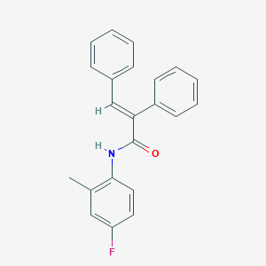 molecular formula C22H18FNO B455756 N-(4-fluoro-2-methylphenyl)-2,3-diphenylacrylamide 