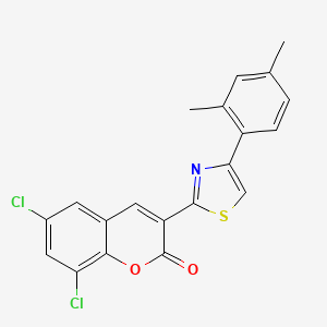 molecular formula C20H13Cl2NO2S B4557577 6,8-二氯-3-[4-(2,4-二甲苯基)-1,3-噻唑-2-基]-2H-色烯-2-酮 