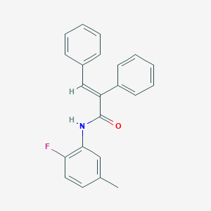 molecular formula C22H18FNO B455758 N-(2-fluoro-5-methylphenyl)-2,3-diphenylacrylamide 