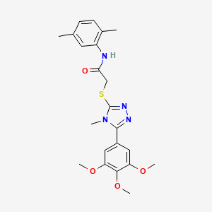 N-(2,5-dimethylphenyl)-2-{[4-methyl-5-(3,4,5-trimethoxyphenyl)-4H-1,2,4-triazol-3-yl]sulfanyl}acetamide