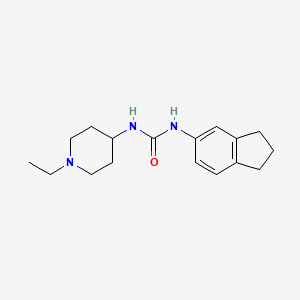 molecular formula C17H25N3O B4557589 N-(2,3-DIHYDRO-1H-INDEN-5-YL)-N'-(1-ETHYL-4-PIPERIDYL)UREA 