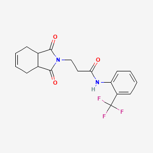 3-(1,3-dioxo-3a,4,7,7a-tetrahydroisoindol-2-yl)-N-[2-(trifluoromethyl)phenyl]propanamide