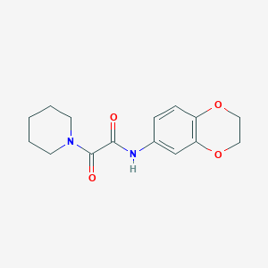 molecular formula C15H18N2O4 B4557628 N-(2,3-dihydro-1,4-benzodioxin-6-yl)-2-oxo-2-(1-piperidinyl)acetamide 