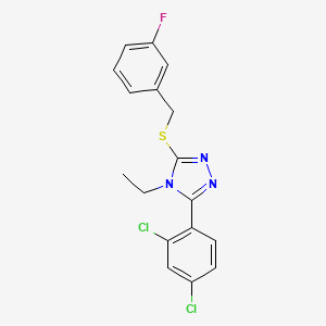 3-(2,4-dichlorophenyl)-4-ethyl-5-[(3-fluorobenzyl)thio]-4H-1,2,4-triazole