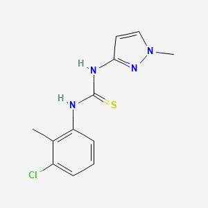 molecular formula C12H13ClN4S B4557658 N-(3-氯-2-甲基苯基)-N'-(1-甲基-1H-吡唑-3-基)硫脲 