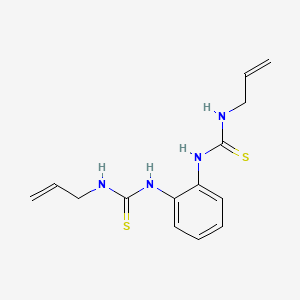 molecular formula C14H18N4S2 B4557666 N',N'''-1,2-phenylenebis[N-allyl(thiourea)] 