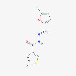 molecular formula C12H12N2O2S B455767 5-methyl-N'-[(5-methyl-2-furyl)methylene]-3-thiophenecarbohydrazide 