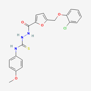 2-{5-[(2-chlorophenoxy)methyl]-2-furoyl}-N-(4-methoxyphenyl)hydrazinecarbothioamide