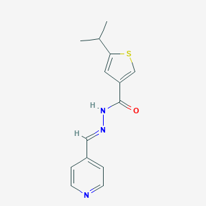 molecular formula C14H15N3OS B455770 5-isopropyl-N'-(4-pyridinylmethylene)-3-thiophenecarbohydrazide 