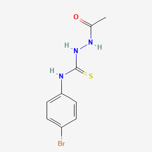 molecular formula C9H10BrN3OS B4557701 2-乙酰-N-(4-溴苯基)肼硫代酰胺 