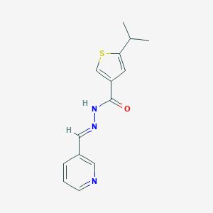 molecular formula C14H15N3OS B455772 5-isopropyl-N'-(3-pyridinylmethylene)-3-thiophenecarbohydrazide 