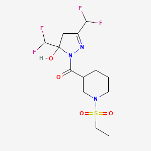 3,5-bis(difluoromethyl)-1-{[1-(ethylsulfonyl)-3-piperidinyl]carbonyl}-4,5-dihydro-1H-pyrazol-5-ol