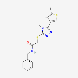 N-BENZYL-2-{[5-(4,5-DIMETHYL-3-THIENYL)-4-METHYL-4H-1,2,4-TRIAZOL-3-YL]SULFANYL}ACETAMIDE