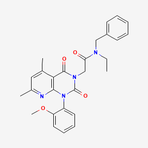 N-BENZYL-N-ETHYL-2-[1-(2-METHOXYPHENYL)-5,7-DIMETHYL-2,4-DIOXO-1H,2H,3H,4H-PYRIDO[2,3-D]PYRIMIDIN-3-YL]ACETAMIDE