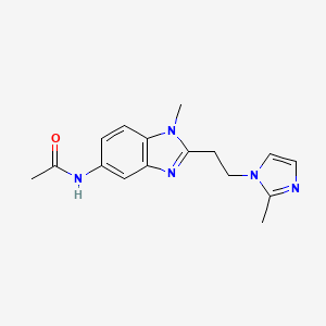 N-{1-methyl-2-[2-(2-methyl-1H-imidazol-1-yl)ethyl]-1H-benzimidazol-5-yl}acetamide