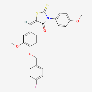 5-{4-[(4-fluorobenzyl)oxy]-3-methoxybenzylidene}-3-(4-methoxyphenyl)-2-thioxo-1,3-thiazolidin-4-one