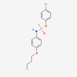 molecular formula C17H21ClNO3P B4557868 4-chlorophenyl N-(4-butoxyphenyl)-P-methylphosphonamidoate 