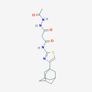 molecular formula C18H24N4O3S B455787 3-(2-acetylhydrazino)-N-[4-(1-adamantyl)-1,3-thiazol-2-yl]-3-oxopropanamide 