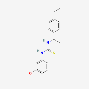 molecular formula C18H22N2OS B4557875 N-[1-(4-乙基苯基)乙基]-N'-(3-甲氧基苯基)硫脲 