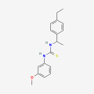 molecular formula C18H22N2OS B4557875 N-[1-(4-ethylphenyl)ethyl]-N'-(3-methoxyphenyl)thiourea 