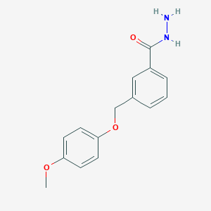 molecular formula C15H16N2O3 B455788 3-[(4-Methoxyphenoxy)methyl]benzohydrazide CAS No. 438221-87-5