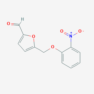 molecular formula C12H9NO5 B455790 5-[(2-Nitrophenoxy)methyl]furan-2-carbaldehyde CAS No. 438221-76-2
