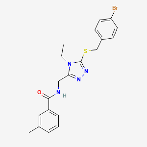 N-({5-[(4-bromobenzyl)thio]-4-ethyl-4H-1,2,4-triazol-3-yl}methyl)-3-methylbenzamide