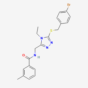 molecular formula C20H21BrN4OS B4557904 N-({5-[(4-溴苄基)硫代]-4-乙基-4H-1,2,4-三唑-3-基}甲基)-3-甲基苯甲酰胺 