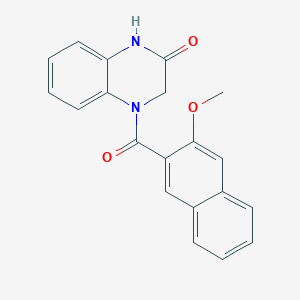 molecular formula C20H16N2O3 B4557916 4-(3-甲氧基-2-萘酰)-3,4-二氢-2(1H)-喹喔啉酮 