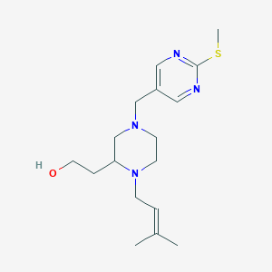 2-(1-(3-methyl-2-buten-1-yl)-4-{[2-(methylthio)-5-pyrimidinyl]methyl}-2-piperazinyl)ethanol