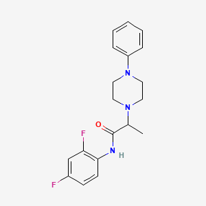 molecular formula C19H21F2N3O B4557953 N-(2,4-二氟苯基)-2-(4-苯基-1-哌嗪基)丙酰胺 