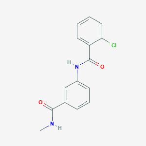 molecular formula C15H13ClN2O2 B4557964 2-chloro-N-{3-[(methylamino)carbonyl]phenyl}benzamide 