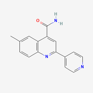 molecular formula C16H13N3O B4557970 6-methyl-2-(4-pyridinyl)-4-quinolinecarboxamide 