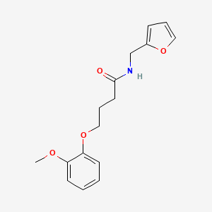 molecular formula C16H19NO4 B4558005 N-(2-furylmethyl)-4-(2-methoxyphenoxy)butanamide 