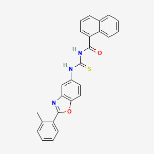 N-({[2-(2-methylphenyl)-1,3-benzoxazol-5-yl]amino}carbonothioyl)-1-naphthamide