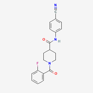 N-(4-cyanophenyl)-1-(2-fluorobenzoyl)-4-piperidinecarboxamide